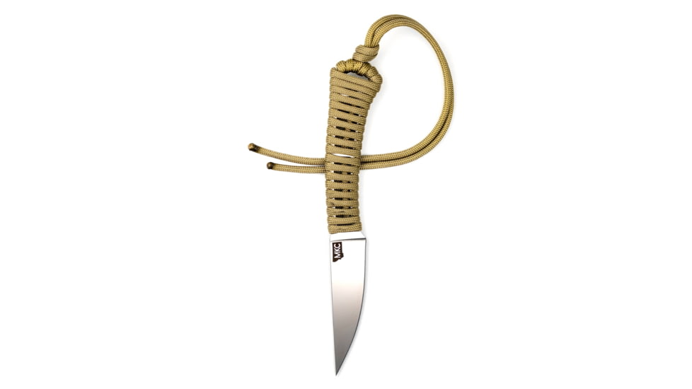 Montana Knife Company Magnacut Mini-Speedgoat Fixed Blade Knives, 2.875 inch, Magnacut Stainless Steel, Fixed Blade, Paracord Handle, Olive, 6.75 inch, MKC-000368