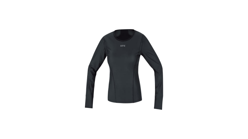 GOREWEAR M WINDSTOPPERR Base Layer Thermo Long Sleeve Shirt Womens in Black XL 16-18 Slim fit BE64DD1C, 100321-9900-44
