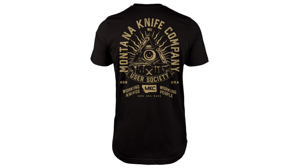 Montana Knife Company MKC User Society Tee - Men's, Black/Gold, 3XL, MKC-000891