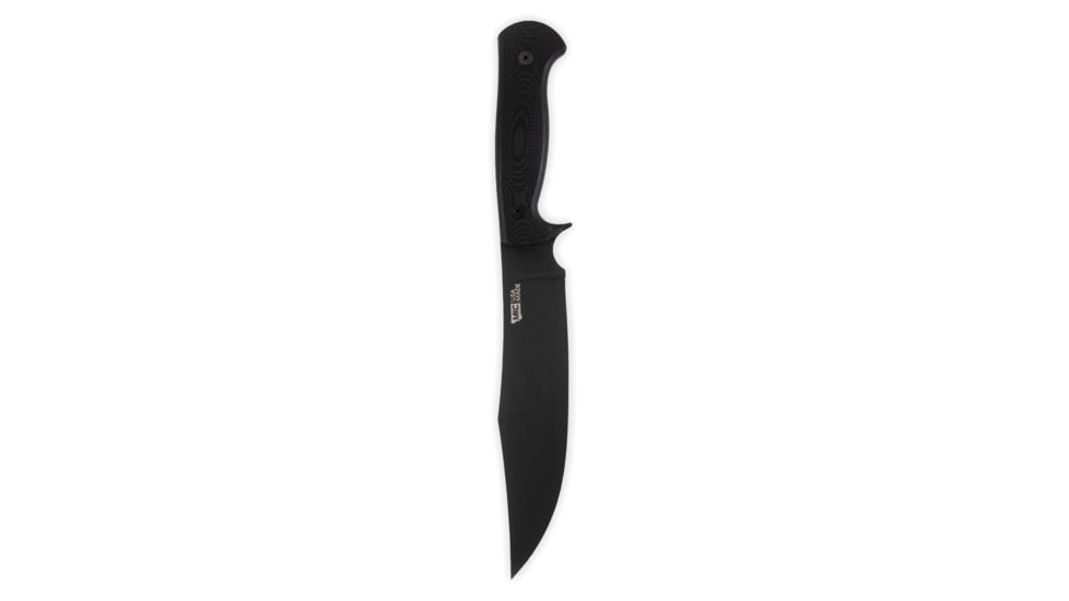 Montana Knife Company The Marshall Bushcraft Knife Fixed Blade Knives, 7.625 inch, 52100 Ball Bearing Steel, Fixed Blade, G-10 Handle, Black, 12.625 inch, MKC-000346