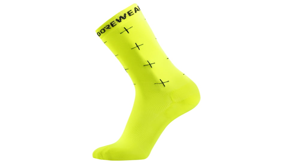 GOREWEAR Essential Daily Socks in Neon Yellow 6-7.5 Form fit 200B400E, 100964-0800-M