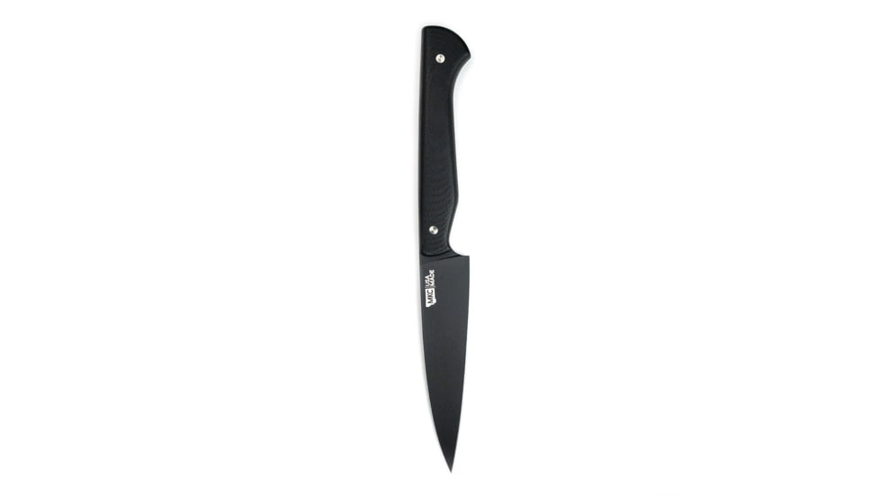 Montana Knife Company Cutbank Paring Knife Fixed Blade Knives, 4.125 inch, Magnacut Stainless Steel, Fixed Blade, G10 Handle, Black, 8.5 inch, MKC-000834