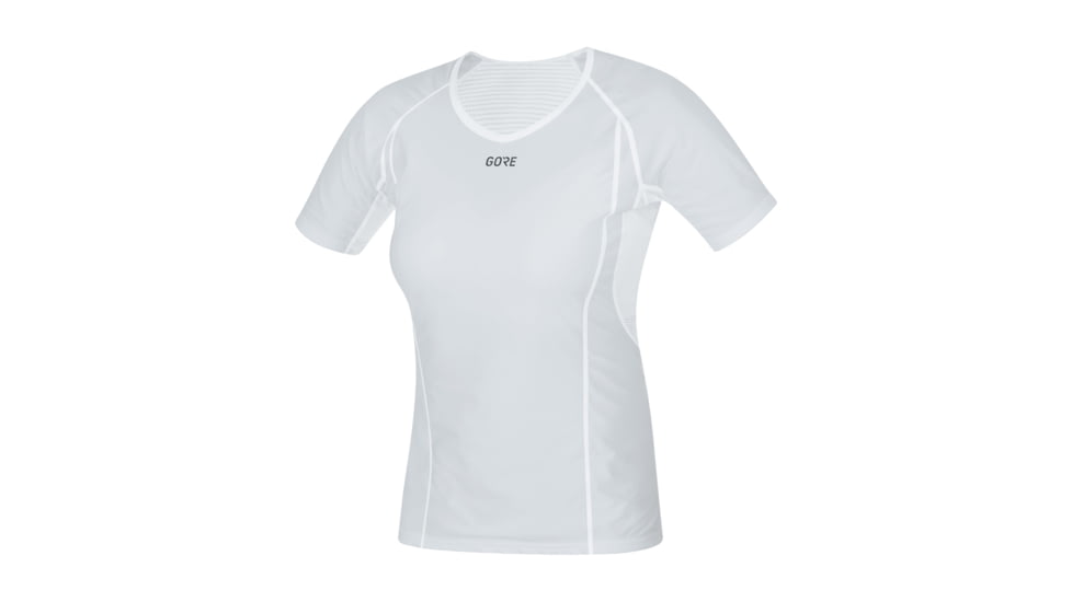 GOREWEAR Womens M WINDSTOPPERR Base Layer Shirt in Light Grey/White 2XS Form fit Windproof BE69730D, 100021-9201-34