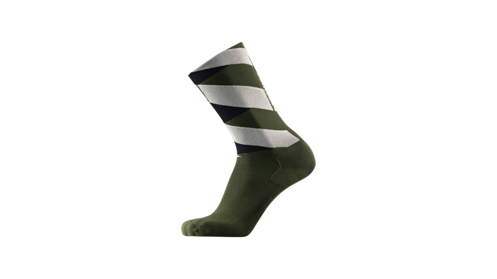 GOREWEAR Essential Signal Socks in Utility Green/Black 3.5-5 Form fit C73289C7, 100983-BH99-S