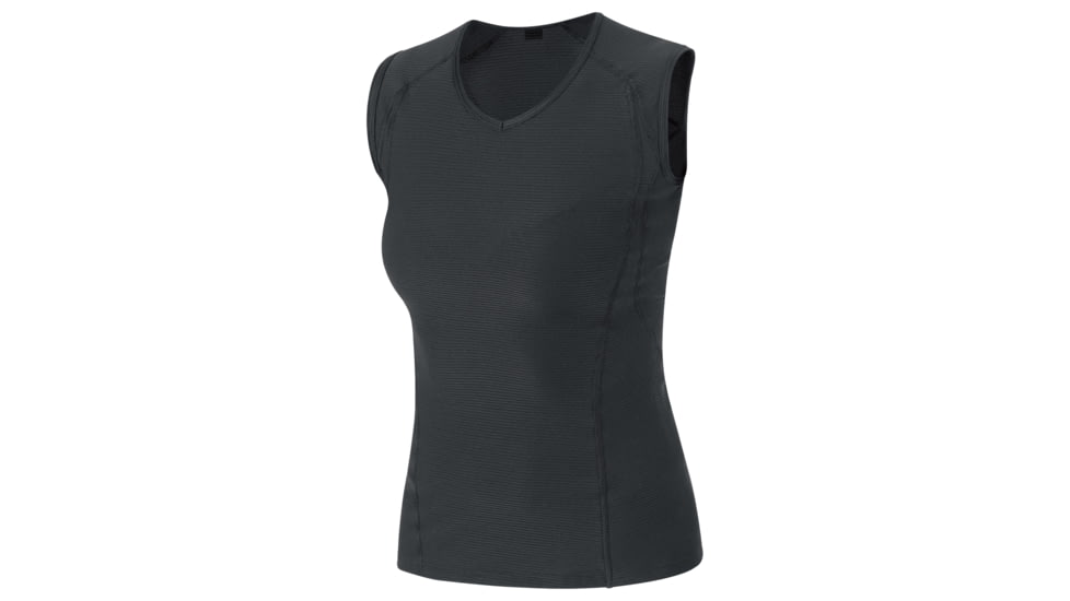 GOREWEAR Womens M Base Layer Sleeveless Shirt in Black XL 16-18 Form fit Moisture Wicking 1FCA18B2, 100017-9900-44