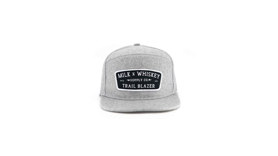 Milk X Whiskey Trailblazer Raster Wool Flat Brim Hat B9259488, Heather Grey, mxwhmtrhg