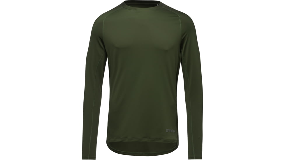 GOREWEAR Everyday Long Sleeve Running Shirt Mens in Utility Green XS Regular fit 2C3C8DB6, 101022-BH00-S