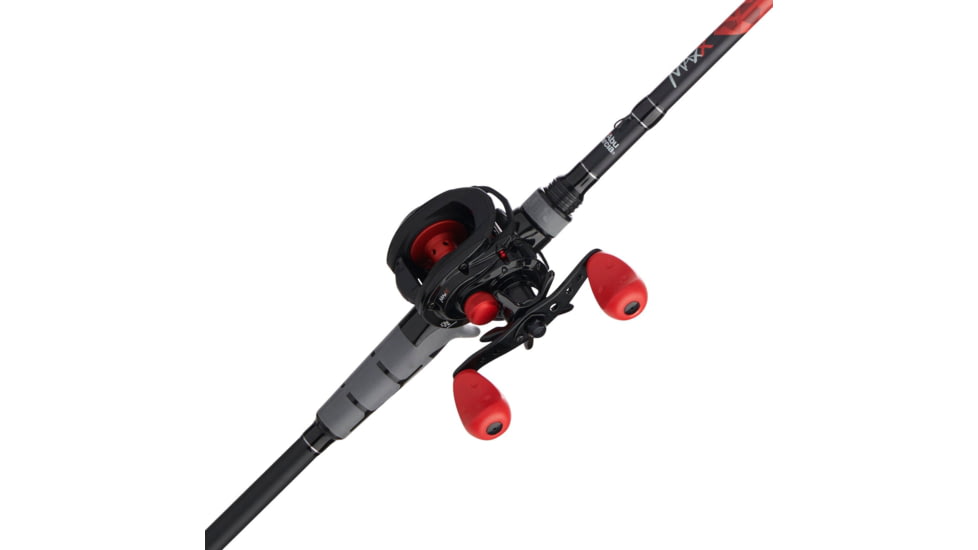 Abu Garcia Max X Black Baitcast Combo, 6.4/1, Right, LP, 7ft. Rod Length, Medium Heavy Power, 1 Piece Rod, MAXX/701MH-BLK