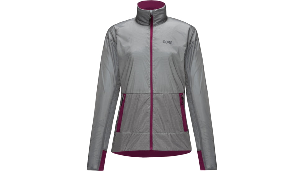 GOREWEAR Drive Running Jacket Womens in Lab Gray/Process Purple Large 12-14 Slim fit Windproof E912DD6D, 100845-BFBQ-42
