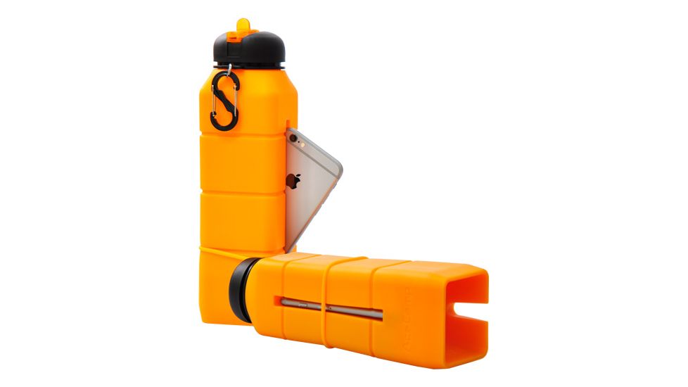 Acecamp Sound Bottle Orange Holds 26 Fl Oz Silicone