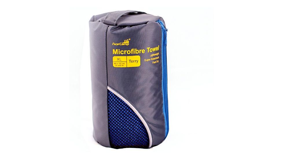 Acecamp Microfiber Towel Terry, XL, Blue, Blue, Exta Large, 1 Year Limited Warranty, ACE-5189