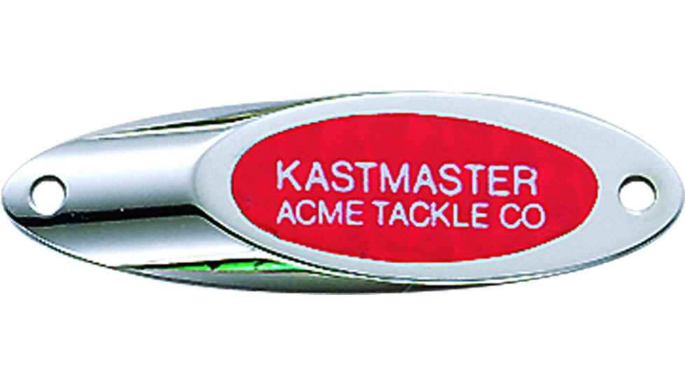 Acme Kastmaster Flash Tape Spoon, Chrome &amp; Red, 3/8oz, 2in, SW138T/CHR
