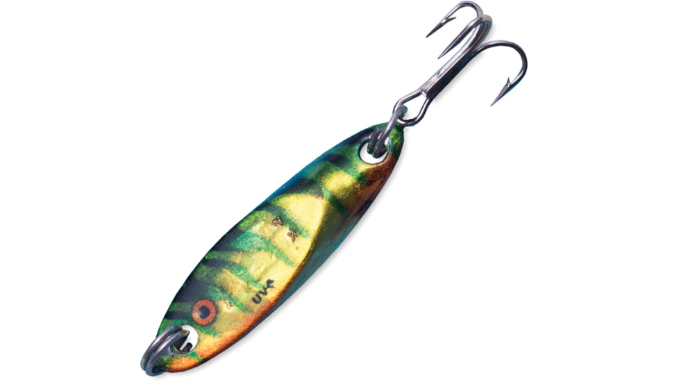 Acme Kastmaster Rattle Master Baitfish UV Spoon, 1in, 1/24oz, Firetiger, SW124R/GBFT