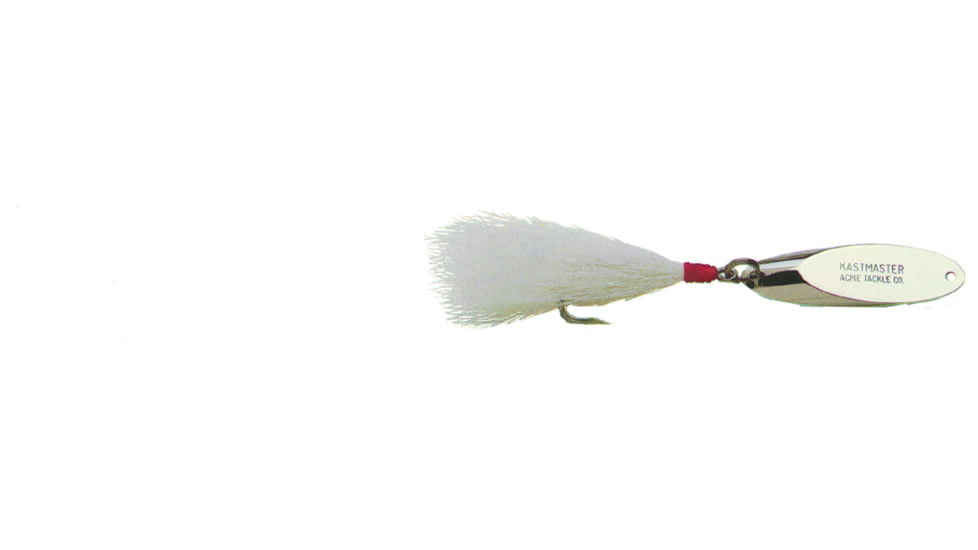 Acme Kastmaster Spoon, 1 3/8in, 1/8oz, Chrome with White Bucktail, SW1051/CH