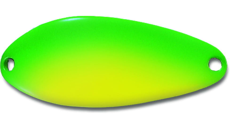 Acme Little Cleo Spoon, 1 7/8in, Sinking, 1/3oz, Chartreuse &amp; Green, C100/CGS