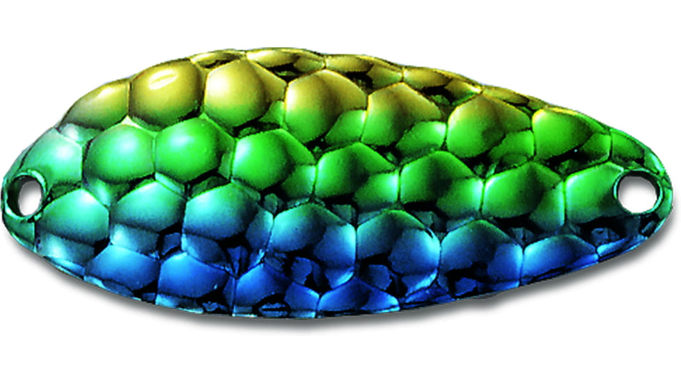 Acme Little Cleo Spoon, 1 7/8in, Sinking, 1/3oz, Hammered Blue&amp;Green&amp;Gold, C100/HBGG