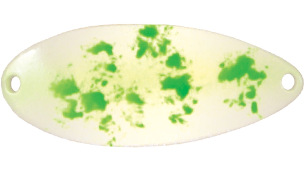 Acme Little Cleo Spoon 2 1/2in, 3/4oz, Glow Green Splatter, C340GL/GNS