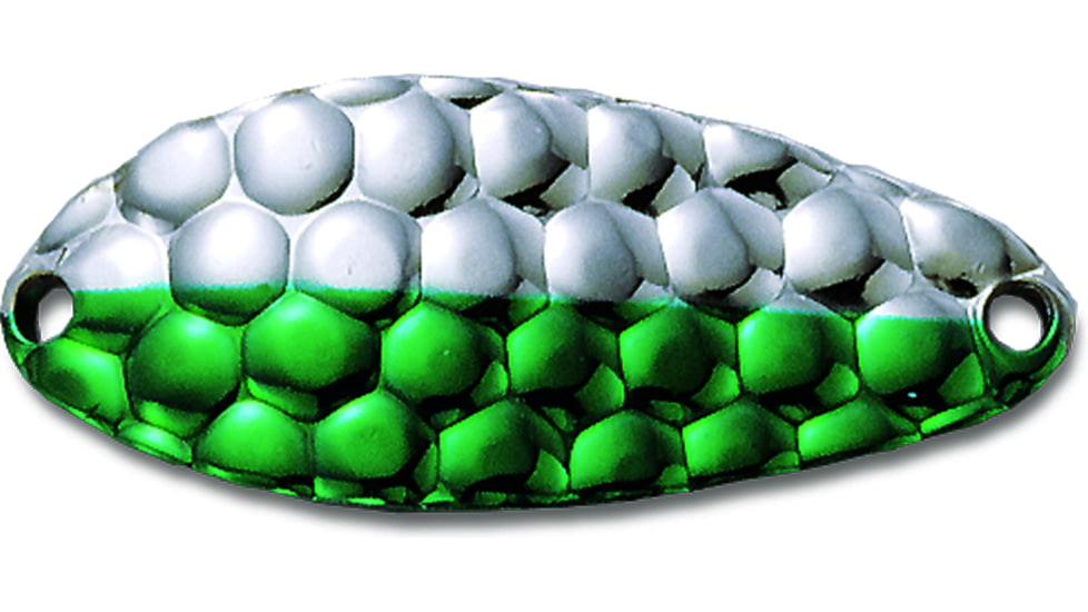 Acme Little Cleo Spoon, 2 1/8in, 2/5oz, Sinking, Hammered Nickel &amp; Green, C200/HNG