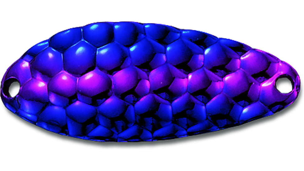 Acme Little Cleo Spoon, 2 1/8in, 2/5oz, Sinking, Hammered Purple &amp; Blue, C200/HPB