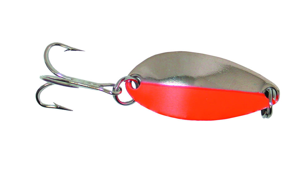 Acme Little Cleo Spoon, 2 1/8in, 2/5oz, Sinking, Nickle &amp; Flouresent Orange, C200/NFS