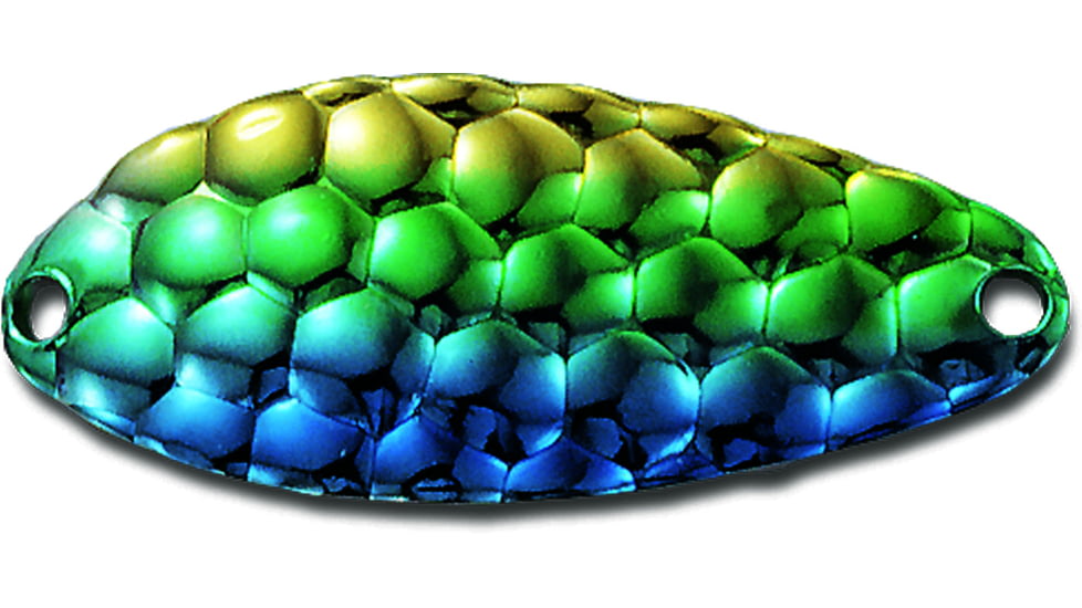 Acme Little Cleo Spoon, 2 1/8in, Sinking, 2/3oz, Hammered Blue/Green/Gold, C230/HBGG