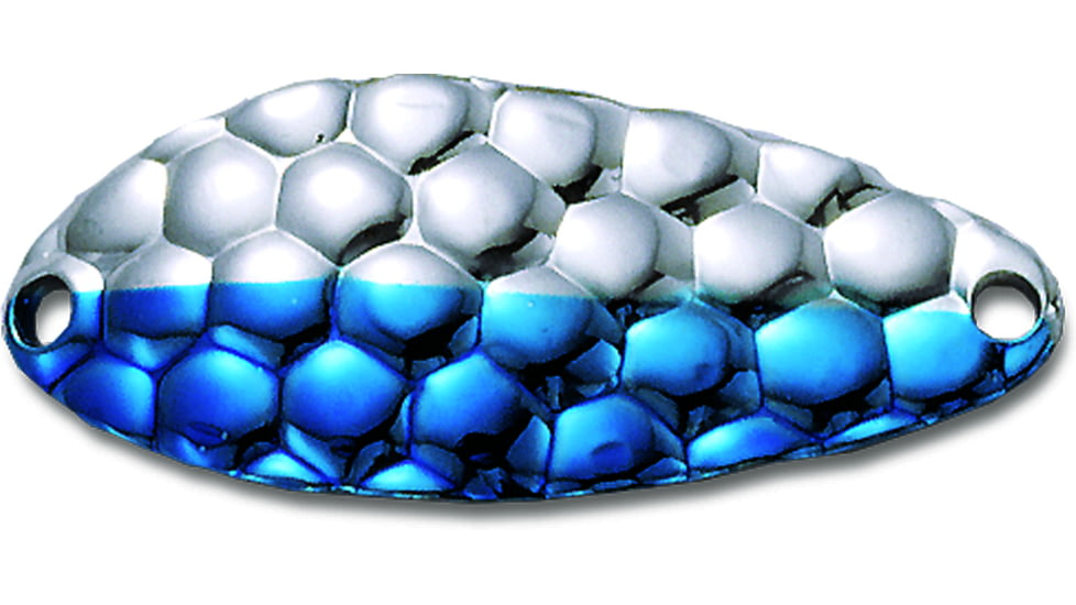 Acme Little Cleo Spoon, 2 1/8in, Sinking, 2/3oz, Hammered Nickel &amp; Blue, C230/HNB