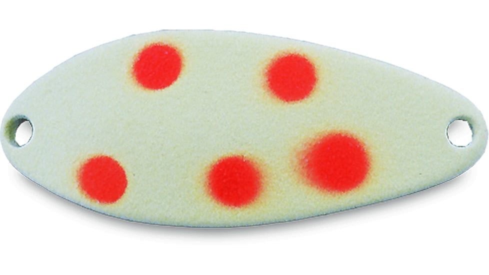 Acme Little Cleo Spoon, 2 1/8in, Sinking, 2/5oz, Glow w/5 Orange Dots, C200GL/GLFD
