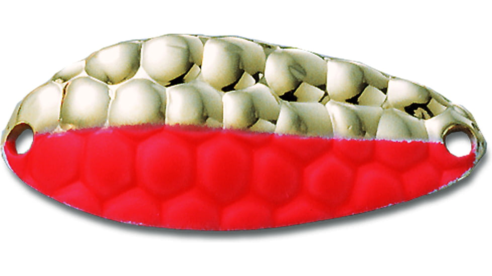 Acme Little Cleo Spoon, 2 1/8in, Sinking, 2/5oz, Hammered Gold &amp; Flouresent Orange, C200/HFG