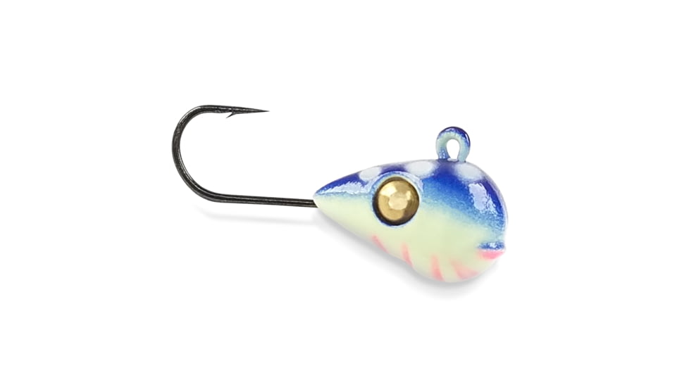 Acme Tungsten Sling Blade Ice Jig, Glow Smurf, Size 5, 5TS-SF
