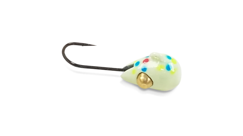 Acme Tungsten Sling Blade Ice Jig, Glow Wonderbread, Size 3, 3TS-GW