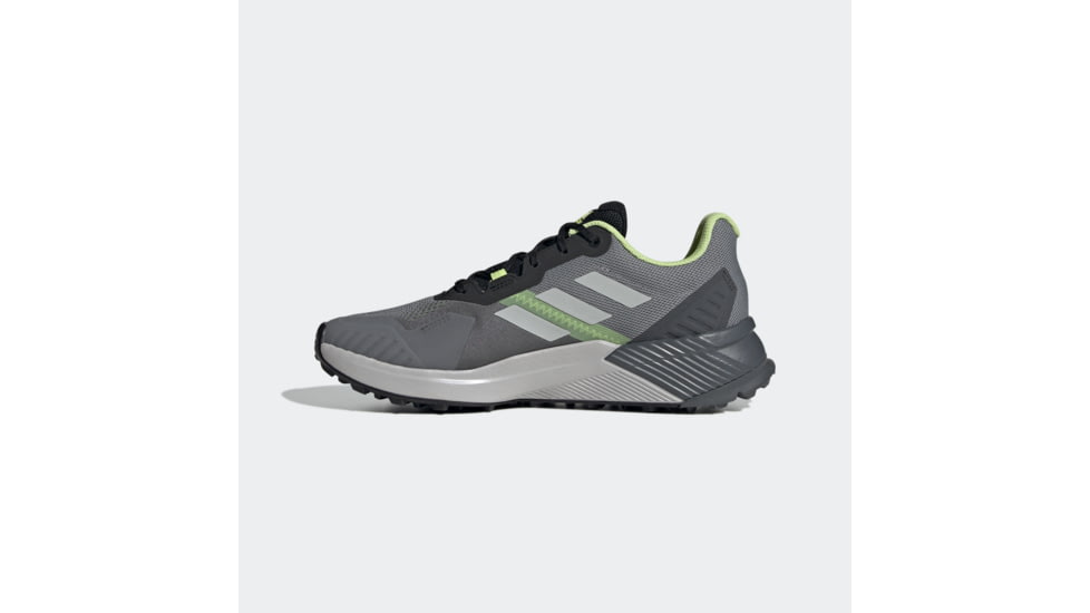 Adidas Terrex Soulstride Trailrunning Shoes - Men's, Grey Four/Grey Two/Pulse Lime, 10, GZ9034-10
