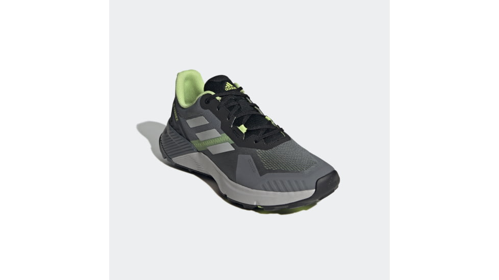 Adidas Terrex Soulstride Trailrunning Shoes - Men's, Grey Four/Grey Two/Pulse Lime, 10, GZ9034-10