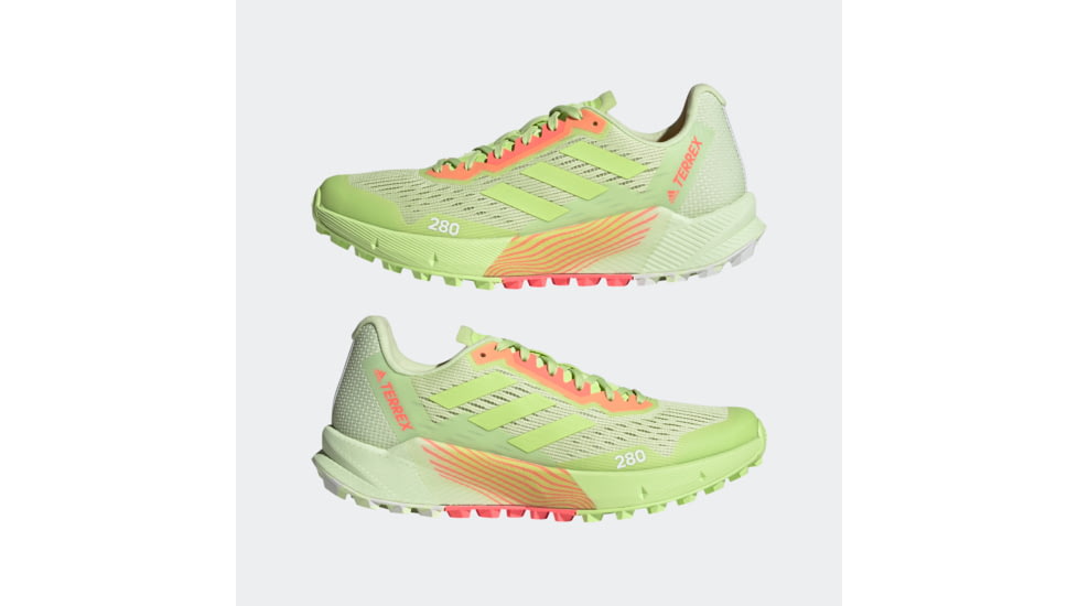 Adidas Terrex Agravic Flow 2 Trail Running Shoes - Womens, Almost Lime/Pulse Lime/Turbo, 7, H03191-7