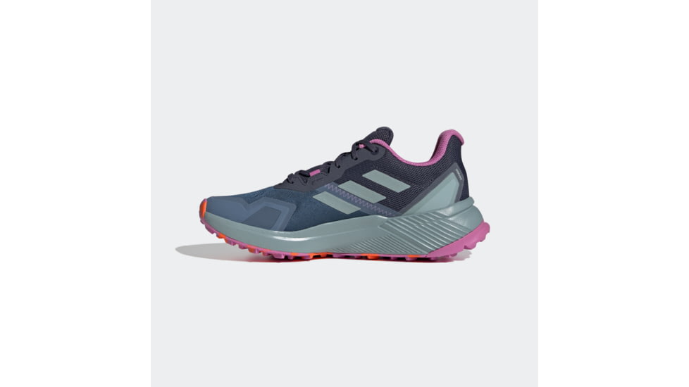 Adidas Terrex Soulstride Trailrunning Shoes - Womens, Wonder Steel/Magic Grey Met/Pulse Lilac, 9, GZ4079-9