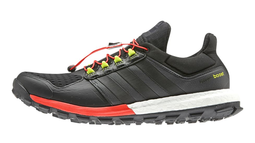 Adidas Terrex Adistar Raven Boost Trail Running Shoe - Men's-Black/Black/Red-Medium-11.5 US