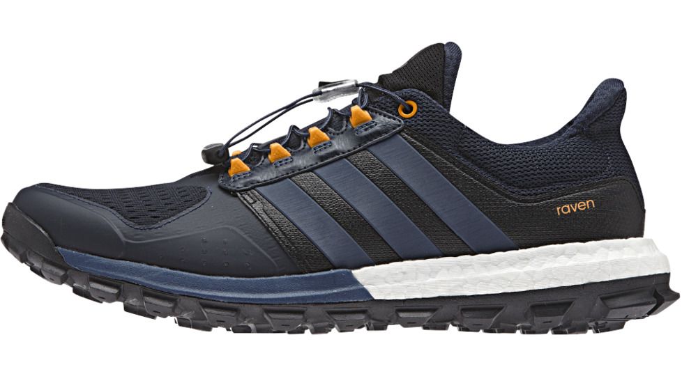 Adidas Terrex Adistar Raven Boost Trail Running Shoe - Men's-Navy/Blue/Orange-Medium-8