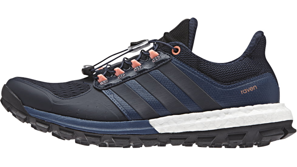Adistar Raven Boost Trail Running Shoe - Womens-Blue/Navy/Sun Glow-Medium-10
