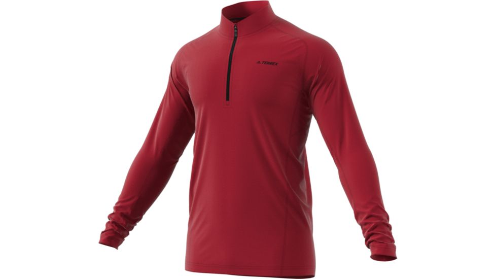 Adidas Terrex Demo, Tracerocker 1/2 Zip - Men's, Active Maroon, Medium DZ5955-M-DEMO