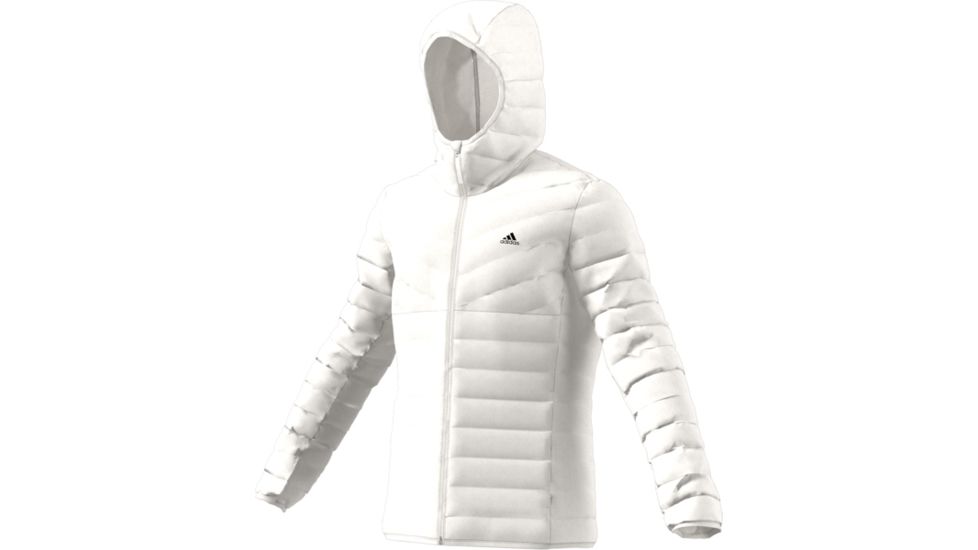 Adidas Terrex Demo, Varilite Soft 3-Stripe Hooded Jacket - Men's, Core White, Medium DZ1418-M-DEMO