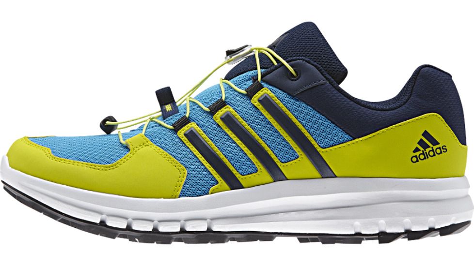 Adidas Terrex Duramo Cross X Trail Running Shoe - Men's-Blue/Navy/Yellow-Medium-10 US