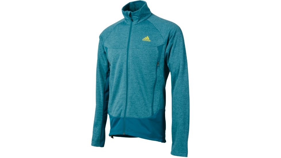 Adidas Terrex Hiking Fleece Jacket - Men's-Lab Green/Craft Emerald/Lab Lime-X-Large