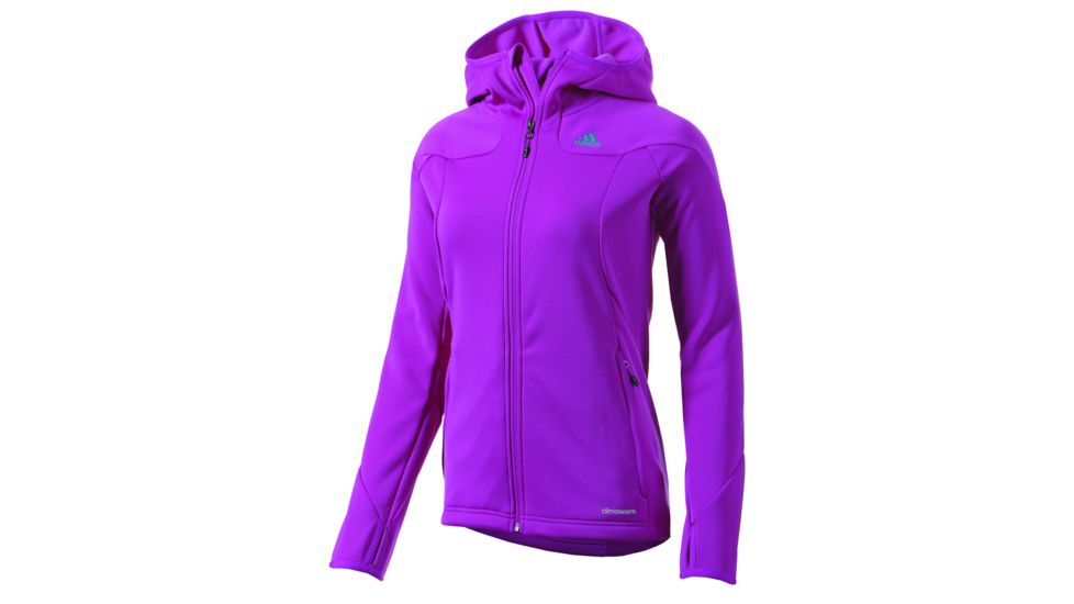 Adidas Terrex Hiking/Trekking One Sided Fleece Hoodie - Women's-Vivid Pink-X-Small