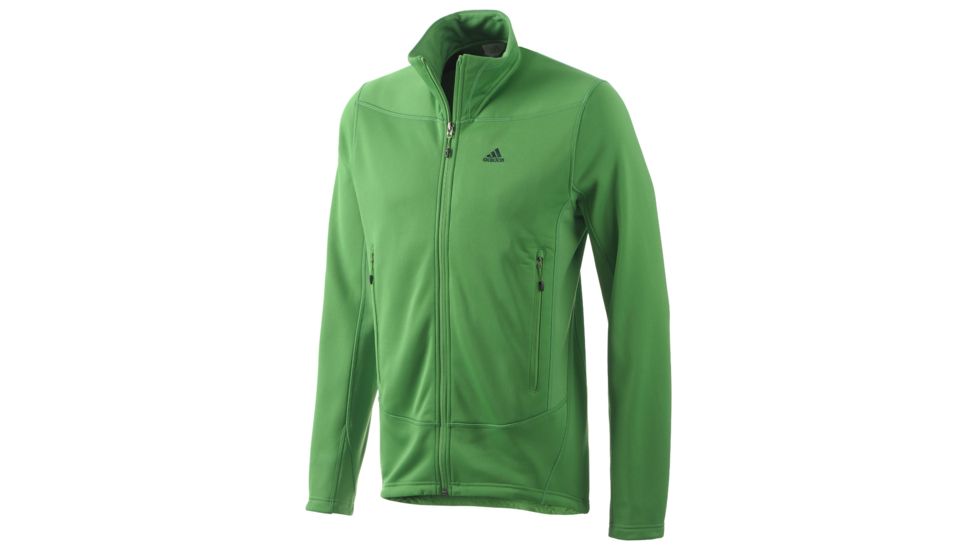 Adidas Terrex Hiking/Trekking One Sided Fleece Jacket - Men's-Black/Tech Grey-Small