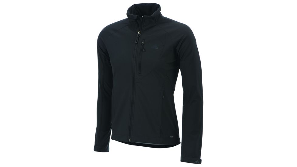 Adidas Terrex Hiking/Trekking Soft Shell Jacket - Women's-Black/Tech Onix-X-Small