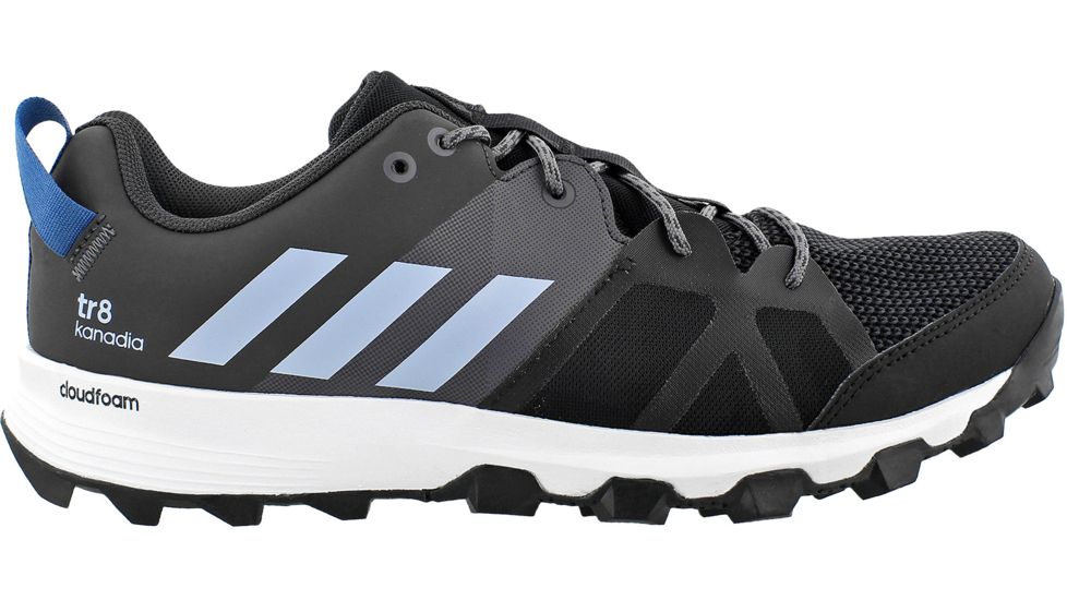 Adidas Terrex Kanadia 8 Trail Running Shoe - Men's-Black/Easy Blue/Trace Grey-Medium-14