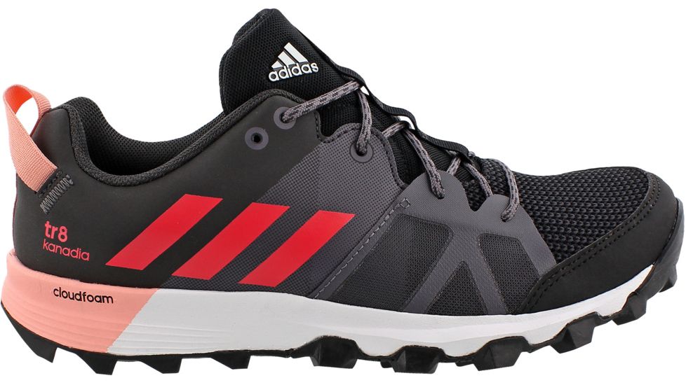 Adidas Terrex Kanadia 8 Trail Running Shoe - Women's-Black/Core Pink/Trace Grey-Medium-6.5