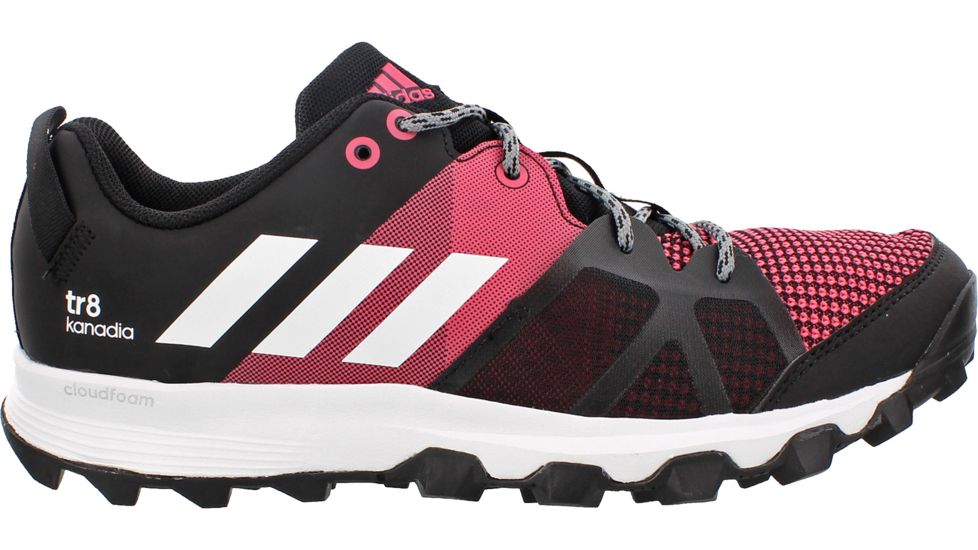 Adidas Terrex Kanadia 8 Trail Running Shoe - Women's-Black/White/Pink-Medium-6.5
