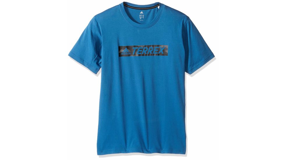 Adidas Terrex Logo Bar Tee - Mens, Shock Blue, Small, CY1796-S