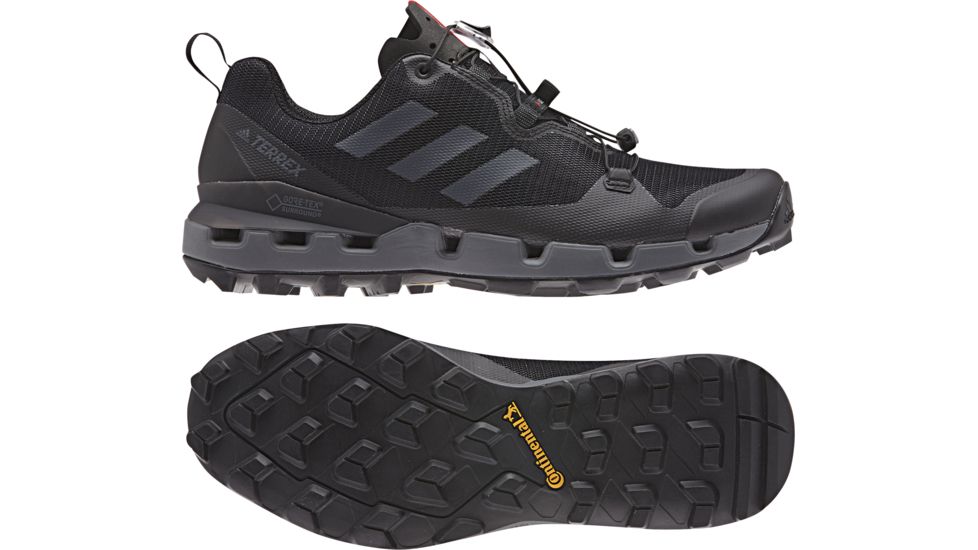 Adidas Terrex Men's Terrex Fast GTX-Surround Hiking Shoes, Black/Grey Five/Hi-Res Red, 6 US, AQ0365-6