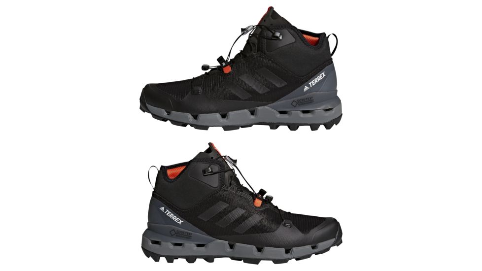 Adidas Terrex Men's Terrex Fast Mid GTX-Surround Hiking Shoes, Black/Black/Vista Grey, 12.5 US, BB0948-12.5